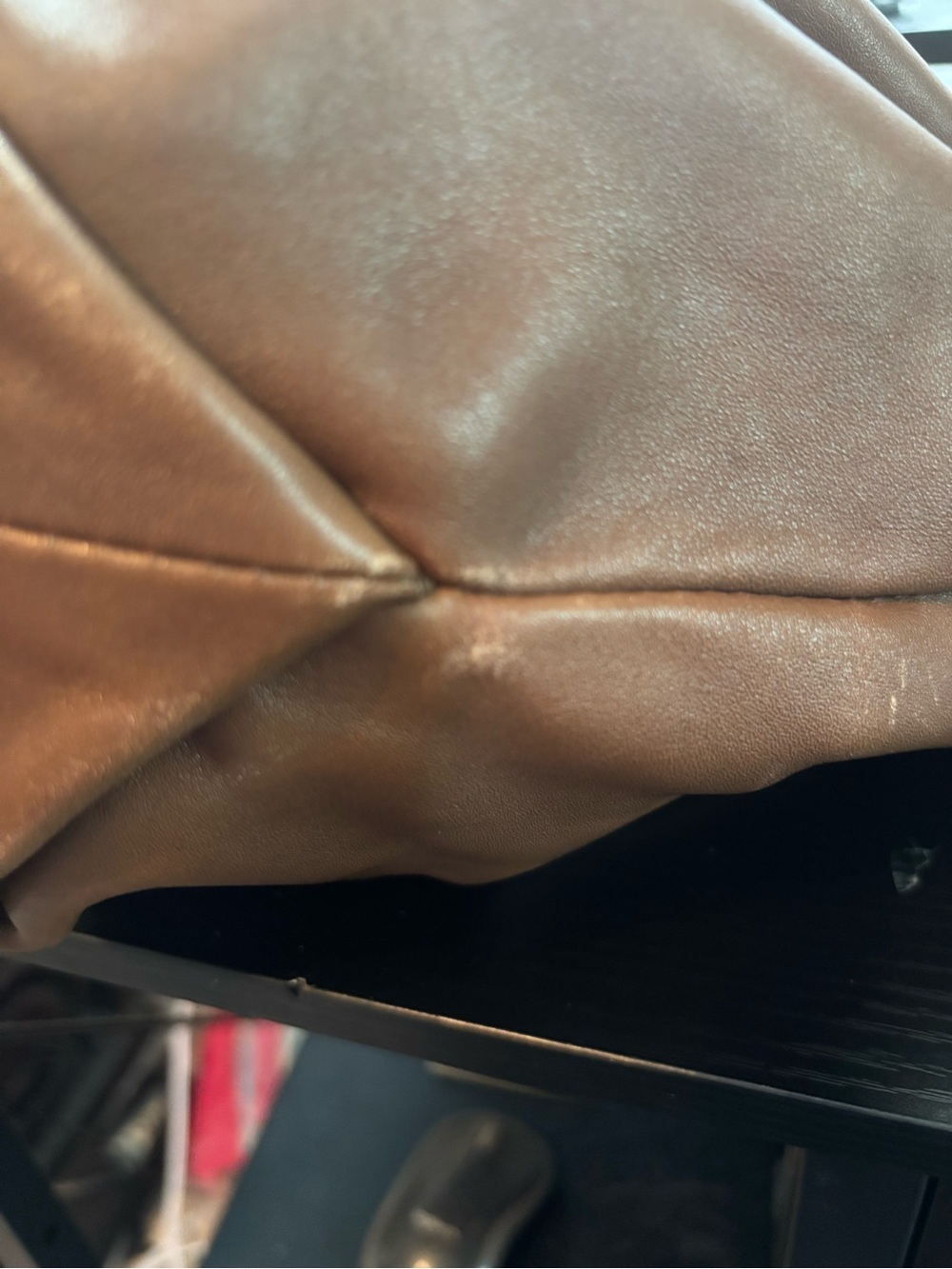 Furla Carmen Vintage Leather Shoulder Bag Tote – Rich Brown / Gold Hardware - Picture 9 of 15
